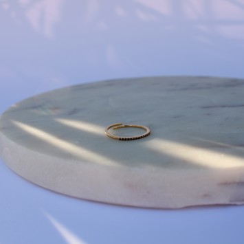 Bague Arianne oxyde noir