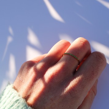 Bague Arianne oxyde vert