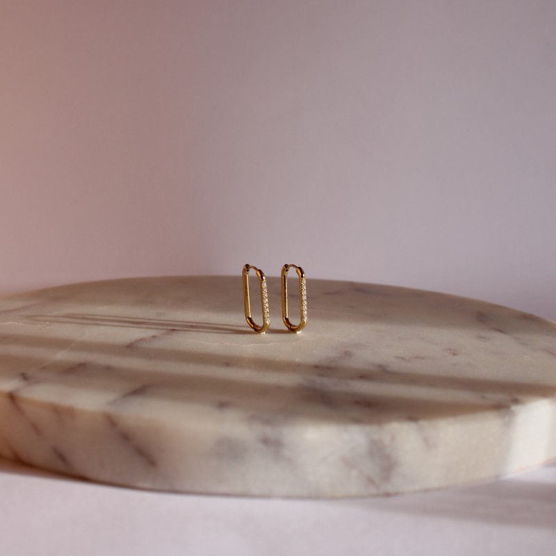 Créoles rectangulaires Cheryn Créoles rectangulaires Cheryn