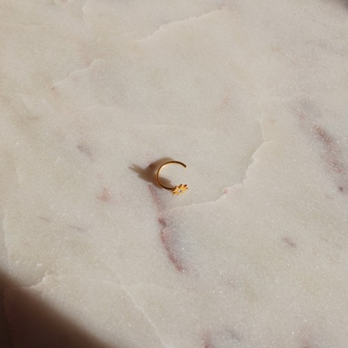 piercing nez anneau flower