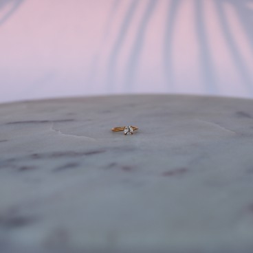 Piercing nez anneau zircon carré