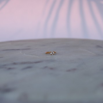 Piercing nez anneau zircon carré