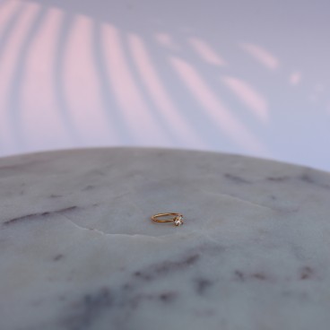 Piercing nez anneau zircon carré