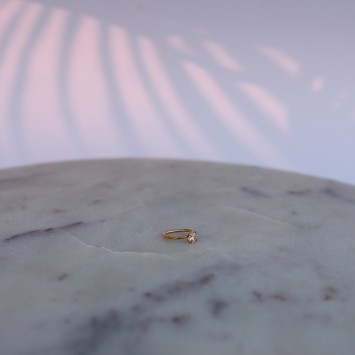 Piercing nez anneau zircon carré