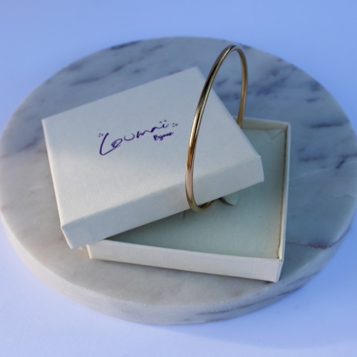 Bracelet jonc effet brossé