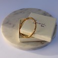 Bracelet jonc perlé doré