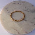 Bracelet jonc perlé doré
