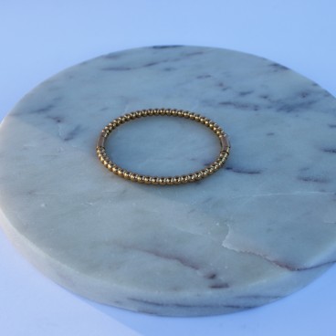 Bracelet jonc boule doré