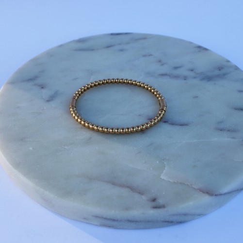 Bracelet jonc boule doré