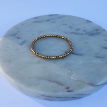Bracelet jonc boule doré