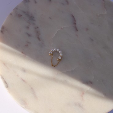earcuff perle et chaîne