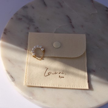 earcuff perle et chaîne