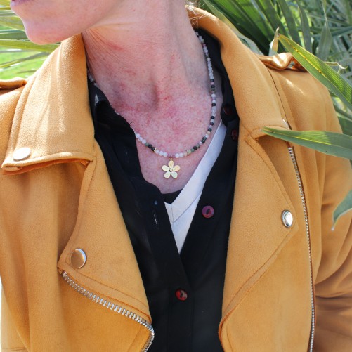 Collier Flower pink