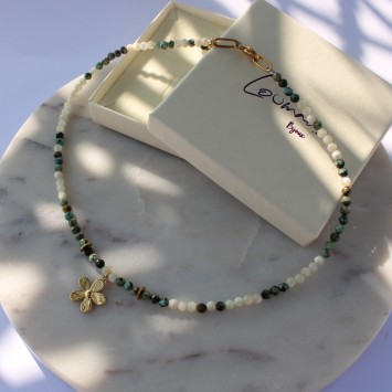 Collier Flower turquoise