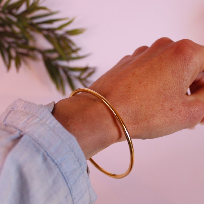 Bracelet jonc effet brossé Bracelet jonc effet brossé