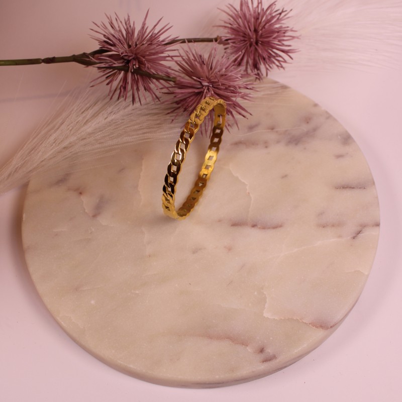 Bracelet rigide ovale à maillons Bracelet rigide ovale à maillons