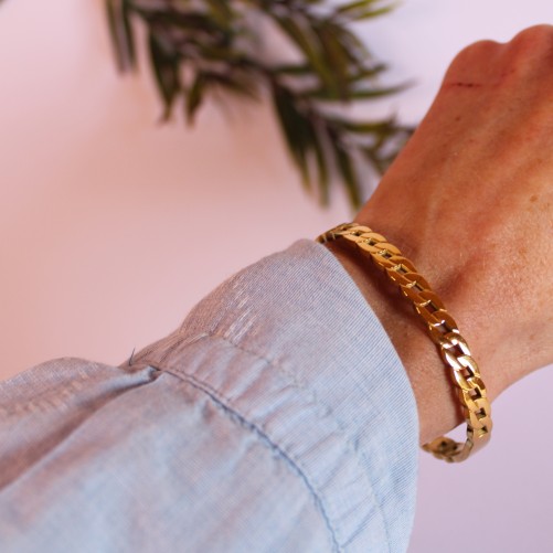 Bracelet rigide ovale à maillons