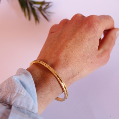 Bracelet jonc martelé